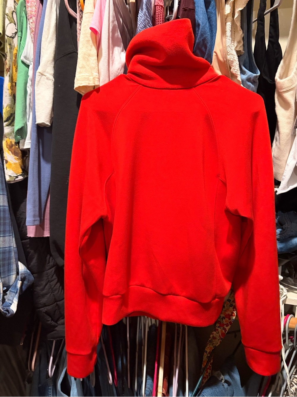 SPANX Red Half-Zip Puffer-Style Fleece Pullover - Picture 6 of 6